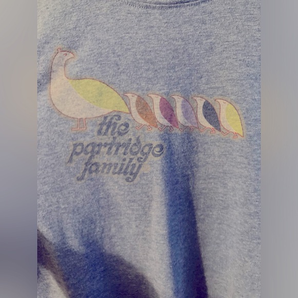 The Partridge Family Vintage Y2K Blue Tee Shirt Retro Partridge Family Top Small - Picture 3 of 4